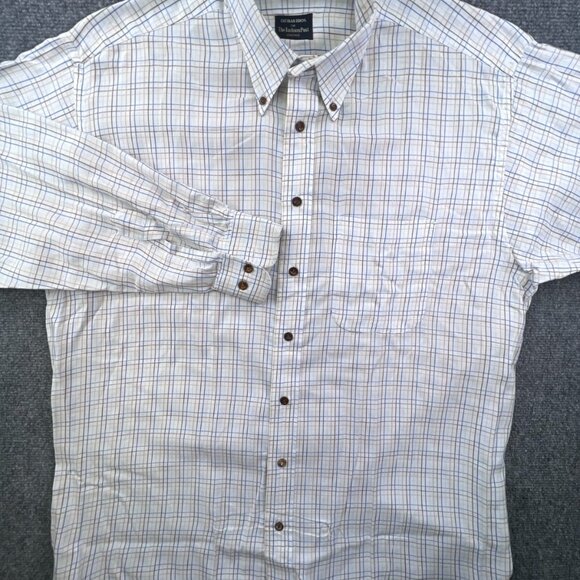 Gitman Bros Button Up Shirt White Fashion Post Louisville Large White Check - Picture 2 of 16